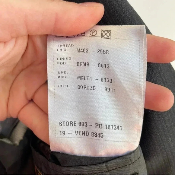 Loro Piana 100% Wool Italian Suit Jacket Men’s Business Coat Gray Blazer 54L - Picture 11 of 14